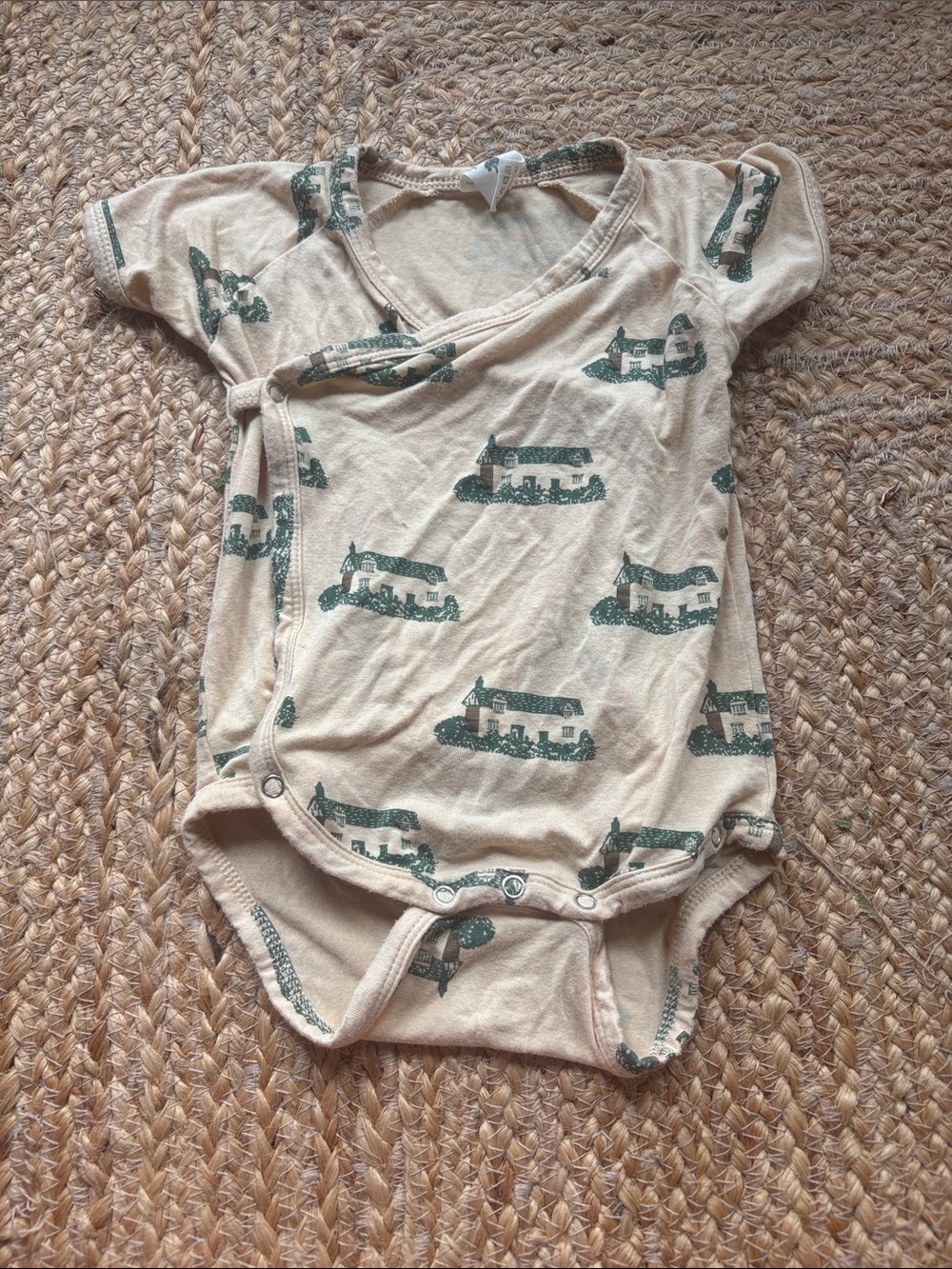 Kate Quinn Beige with Green House, 3-6 mo